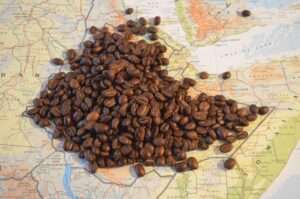 coffee, map, ethiopia